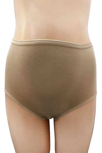 Back listing image for Cotton Maternity High-Waist Hipster Panty - Beige