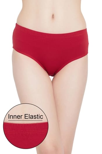Clovia Cotton Mid Waist Hipster Panty with Inner Elastic