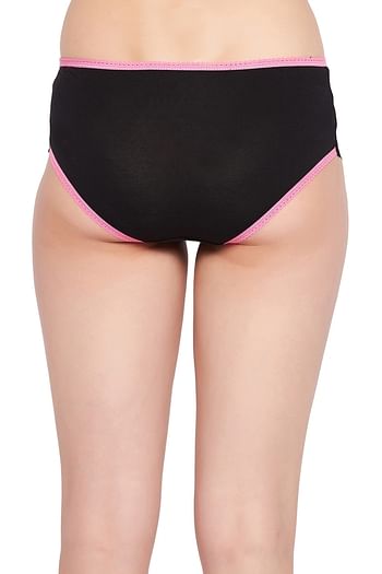 Back listing image for Cotton Mid Waist Hipster Panty with Lace Wings