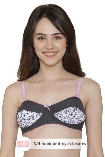 Clovia Cotton Non-Padded Non-Wired Printed Multiway Balconnette Bra In Multi Color