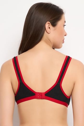 Back listing image for Non-Padded Full Coverage T shirt Bra In Grey - Cotton