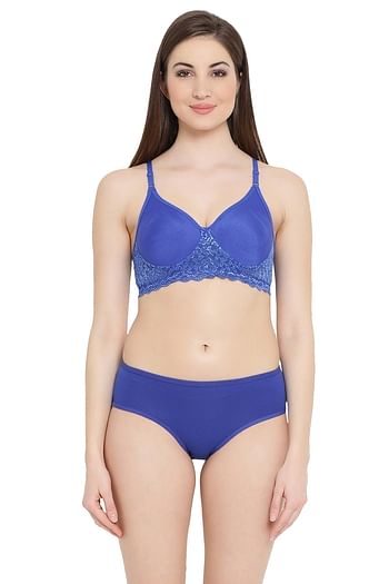 Front listing image for Cotton Rich Non-Wired Spacer Cup T-Shirt Bra with Hipster Panty