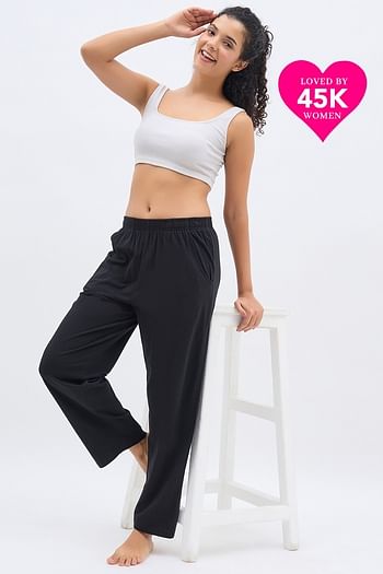 Front listing image for Chic Basic Pyjama in Black - Cotton