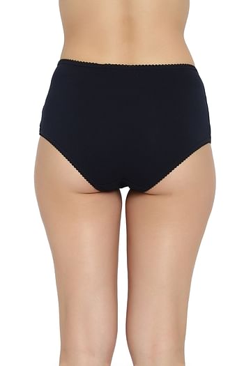 Back listing image for High Waist Hipster Panty in Navy - Cotton	
