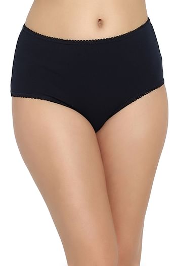 Front listing image for High Waist Hipster Panty in Navy - Cotton	