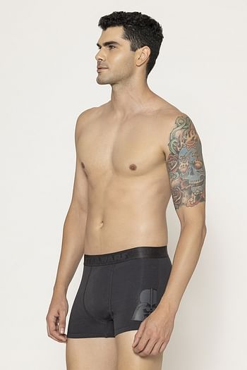 Front listing image for John Players Star Wars Printed Trunk in Dark Grey - Cotton