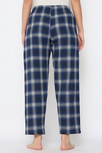 Back listing image for Classic Checkered Pyjama in Navy - Cotswool