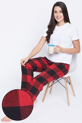 Front listing image for Classic Checkered Pyjama in Red - Cotswool	
