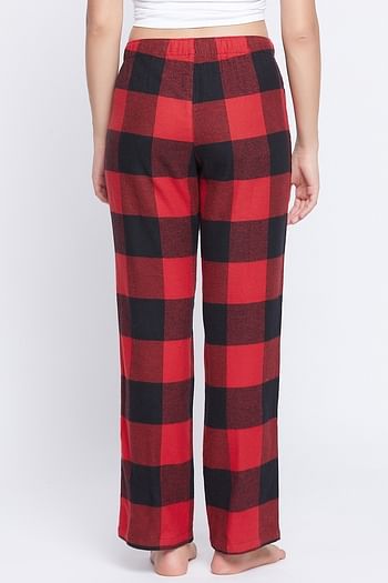 Back listing image for Classic Checkered Pyjama in Red - Cotswool	
