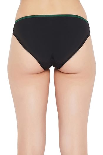 Back listing image for Low Waist Bikini Panty in Black - Lace