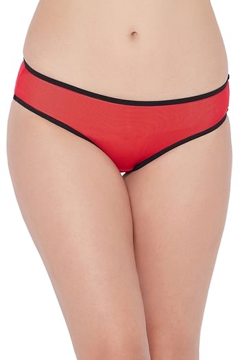 Front listing image for Low Waist Bikini Panty in Red	