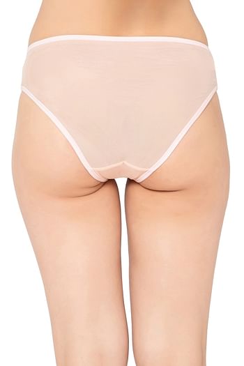 Back listing image for Low Waist Strawberry Print Bikini Panty in Soft Pink