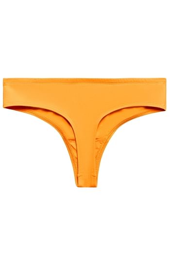Back listing image for Low Waist Thong in Mustard Yellow with Inner Elastic - Cotton