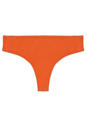 Back listing image for Low Waist Thong in Orange - Cotton