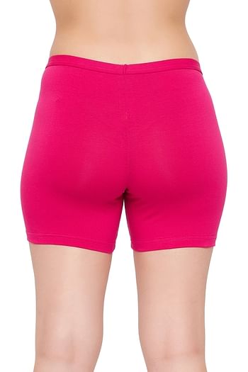 Back listing image for Mid Waist Boyleg Panty in Magenta - Cotton