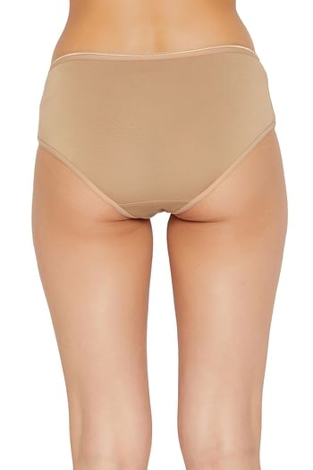 Back listing image for Mid Waist Hipster Panty in Nude Colour - Modal