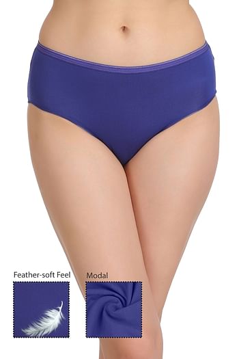 Front listing image for Mid Waist Hipster Panty in Indigo - Modal