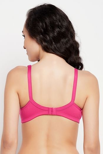 Back listing image for Non-Padded Non-Wired Full Cup Multiway Bra in Hot Pink - Cotton Rich	