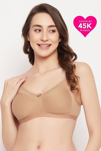 Front listing image for Non-Padded Non-Wired Full Figure Multiway T-shirt Bra in Nude Colour - Cotton Rich
