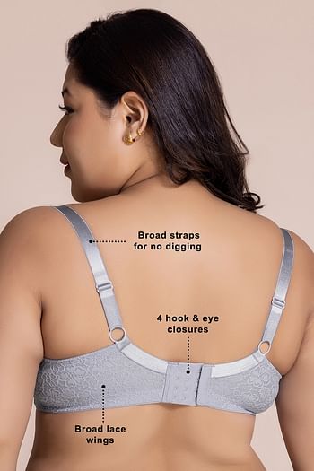 Back listing image for Non-Padded Underwired Full Figure Minimizer Bra in Baby Blue
