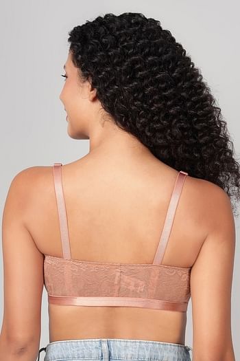 Back listing image for Non-Padded Non-Wired Spacer Cup Easy-On Front Open Full Figure Bra in Nude Colour - Cotton