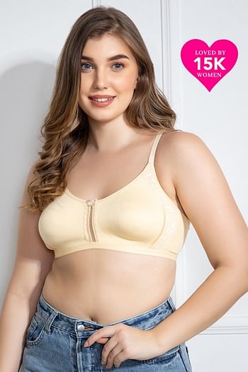 Front listing image for Smoothie Non-Padded Non-Wired Full Figure Spacer Cup Bra in Nude Colour - Cotton Rich