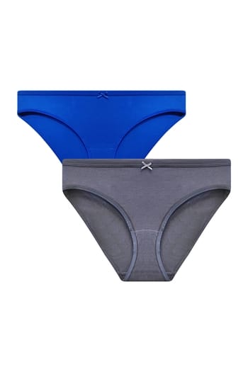 Clovia Pack of 2 Low Waist Bikini Panties - Cotton