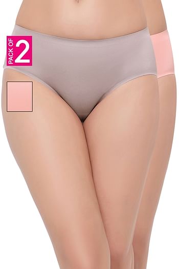 Back listing image for Pack of 2 Mid-Waist Seamless Bonded Hipster Panties