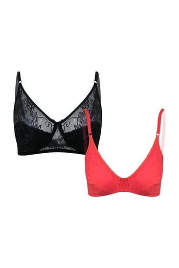 Clovia Pack of 2 Non-Padded Non-Wired Bras