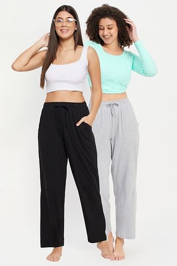 Back listing image for Pack of 2 Pyjamas in Grey & Black - Cotton