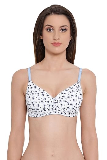 Front listing image for Padded Non-Wired Floral Print Multiway T-Shirt Bra