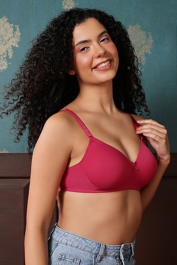 Back listing image for Padded Non-Wired Full Coverage Multiway T-shirt Bra in Dark Pink