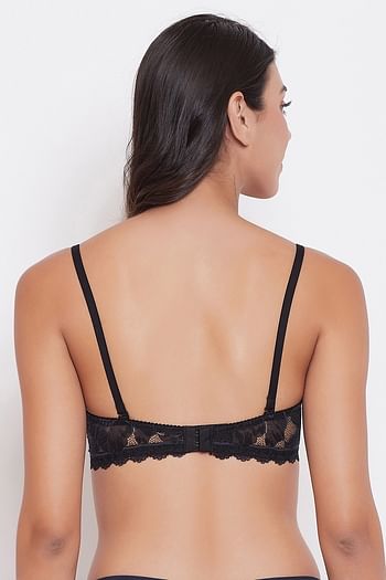 Back listing image for Padded Non-Wired Full Cup Dot Print T-Shirt Bra in Light Blue