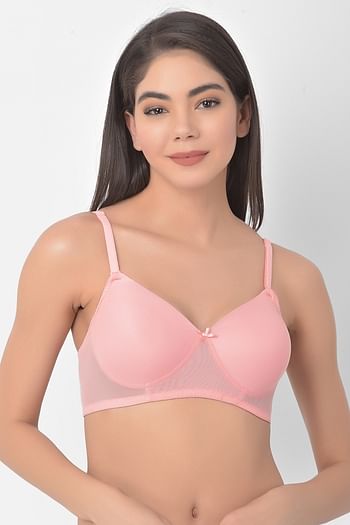 Front listing image for Padded Non Wired Full Cup Multiway T-shirt Bra in Baby Pink