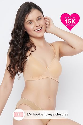 Front listing image for Padded Non-Wired Full Cup Multiway T-shirt Bra in Nude
