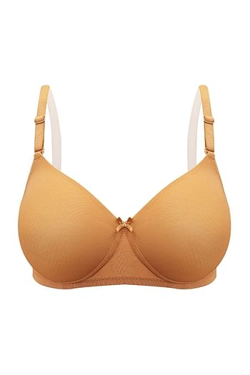 Front listing image for Padded Non-Wired Full Coverage Multiway T-Shirt Bra In Nude Colour
