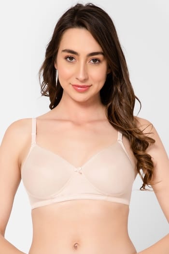 Clovia Padded Non-Wired Full Cup Multiway T-shirt Bra in Off-White Colour