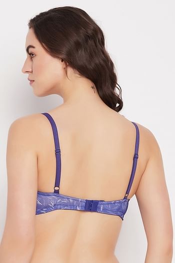 Back listing image for Padded Non-Wired Full Cup T-shirt Bra in Navy