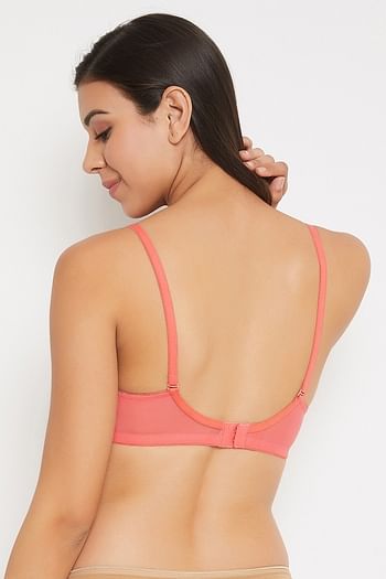 Back listing image for Padded Non-Wired Full Cup Multiway T-shirt Bra in Peach