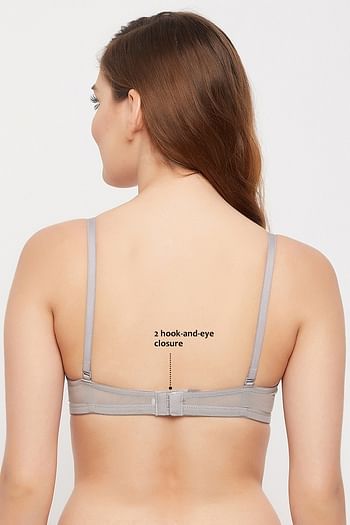 Back listing image for Padded Underwired Full Coverage Strapless Bra in Light Grey