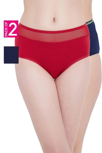 Clovia Pack of 2 High Waist Hipster Panties