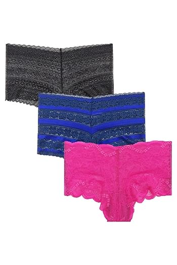 Back listing image for Set of 3 Lace Low Waist Boyshorts
