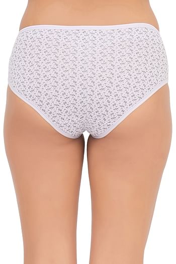 Back listing image for Printed Mid Waist Hipster Panty in Lilac - Cotton
