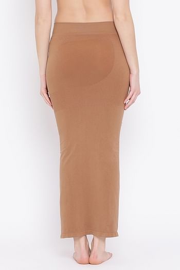 Back listing image for Saree Shapewear with Side Slit in Brown