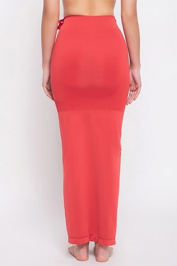 Back listing image for Saree Shapewear with Drawstring in Red