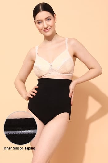 Clovia High Waist Tummy Tucker in Black