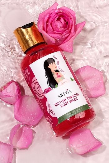 Back listing image for Skivia British Tea Rose Body Wash With Orange, Green Tea & Neem - 200 ml