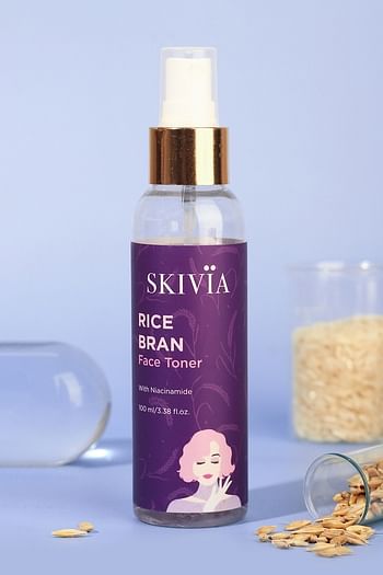 Front listing image for Skivia Rice Bran Face Toner with Niacinamide & Hyaluronic Acid - 100 ml
