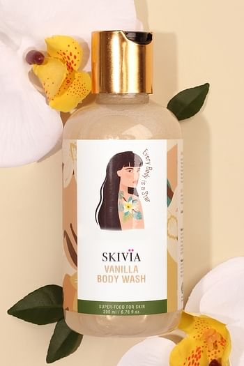 Front listing image for Skivia Vanilla Body Wash With Pomegranate & Papaya - 200 ml