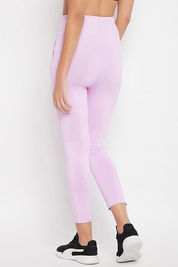 Back listing image for High Rise Active Tights in Baby Pink with Side Pockets